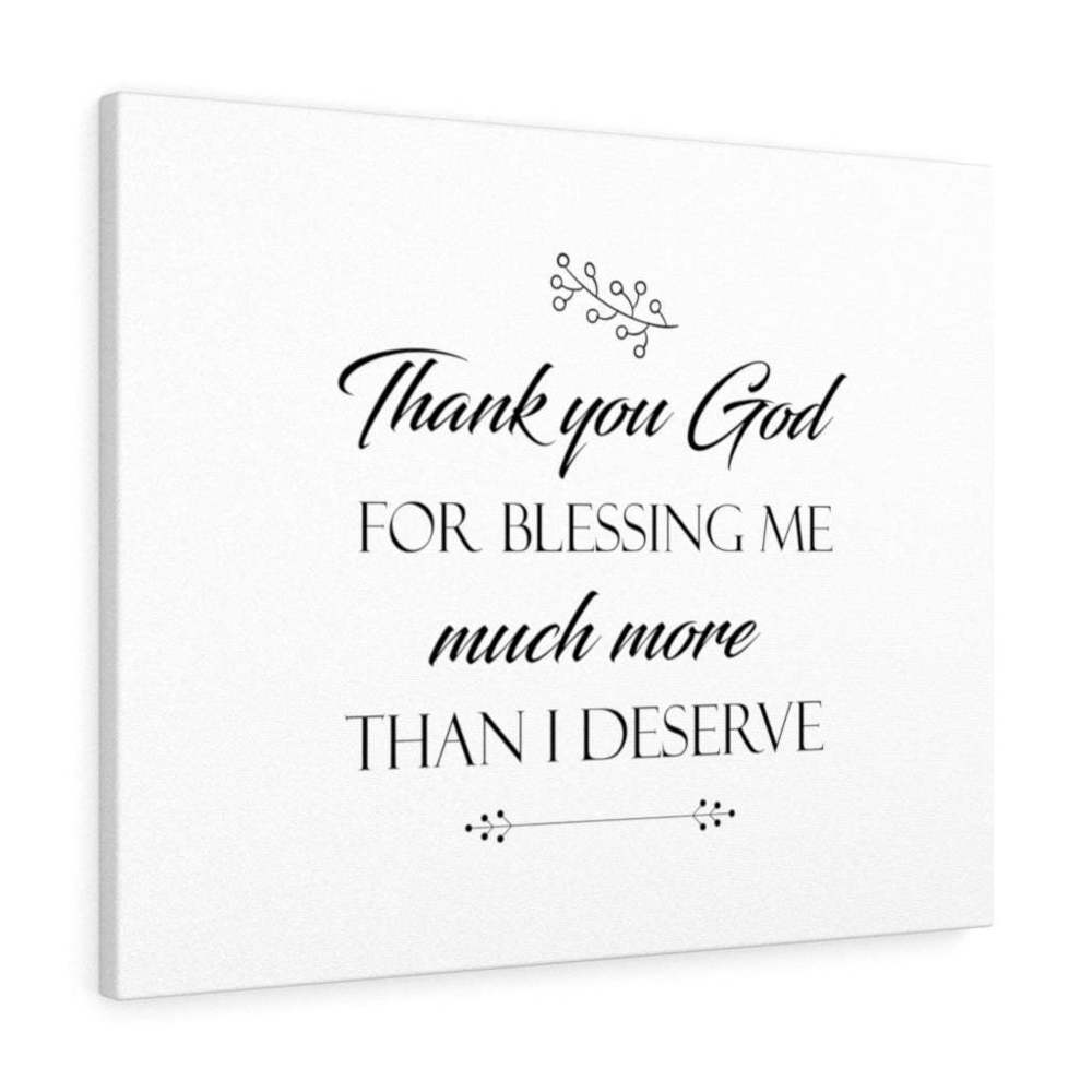 Scripture Sign  Thank You God For Blessing Me Bible Verse Canvas Christian Wall
